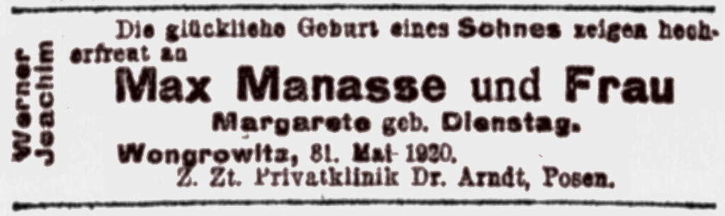 Geburtsanzeige